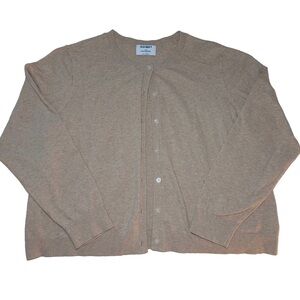 Old Navy Oatmeal/Tan/Beige Lightweight Button Up Cardigan Sweater